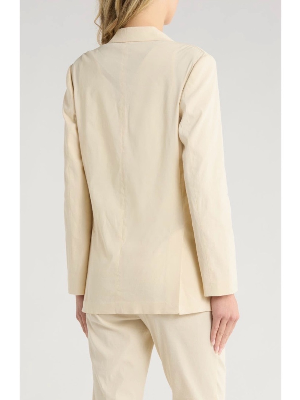 Theory Two Button Linen Blend Blazer in Light Linen Size 4 - Picture 2 of 8